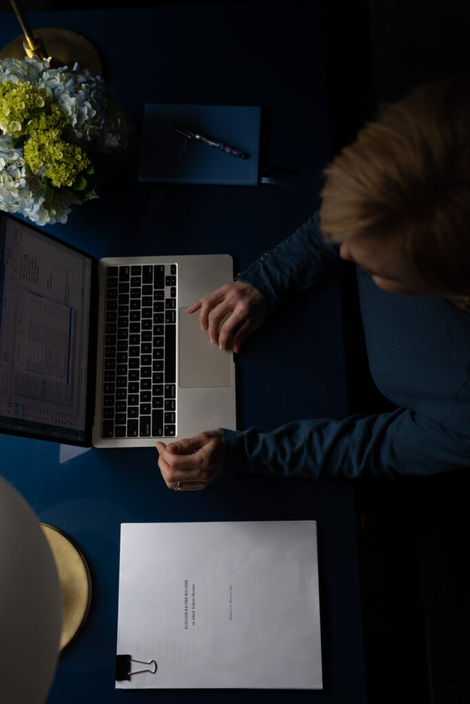 Alison von Rosenvenge at work.